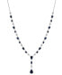 ფოტო #1 პროდუქტის Blue Sapphire (5 ct. t.w.) & White Sapphire (5/8 ct. t.w.) 17" Lariat Necklace in Sterling Silver