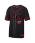 Фото #3 товара Men's Black Wisconsin Badgers Free Spirited Mesh Button-Up Baseball Jersey