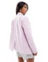 Miss Selfridge Petite oversized single breasted blazer in lilac Сиреневый, 42 - фото #4