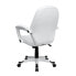 Фото #2 товара Mid-Back White Leather Executive Swivel Chair With Arms