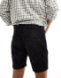 DTT stretch slim fit denim shorts in washed black