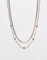 Фото #1 товара ALDO flat chain and delicate chain eye charm necklace multipack in gold