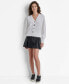 ფოტო #4 პროდუქტის Women's Animal-Sequin Rib-Knit Button-Up Cardigan