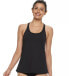 Фото #1 товара TYR 266244 Women's Solid Taylor Black Tankini Top Swimwear Size Medium