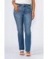 Фото #1 товара Plus Size High Rise Straight Jeans