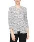 Women's Printed Glitter-Knit Tank Top & 3/4-Sleeve Jacket Twinset