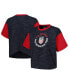 ფოტო #1 პროდუქტის Women's Navy USWNT Athletic Cross Back Cropped T-Shirt