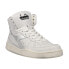 Diadora Mi Basket Used Metallic High Top Womens White Sneakers Casual Shoes 176