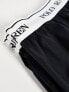 Polo Ralph Lauren 3 pack woven boxers in black with logo waistband