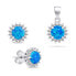 Beautiful opal jewelry set SET231WB (earrings, pendant)