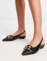 Фото #8 товара RAID Wide Fit flat shoes with gold buckle in black