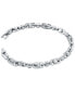 ფოტო #2 პროდუქტის Rhodium-Plated Brass Astor Link Unisex Chain Bracelet