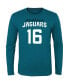 ფოტო #2 პროდუქტის Big Boys Trevor Lawrence Teal Jacksonville Jaguars Mainliner Player Name and Number Long Sleeve T-shirt