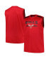 Фото #1 товара Men's Red Chicago Bulls Big Tall Birdseye Muscle Tank Top