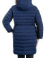 Фото #2 товара Women's Plus Size Anorak Hooded Faux-Leather-Trim Down Packable Puffer Coat, Created for Macy's