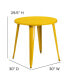 Фото #3 товара Commercial Grade 30" Round Colorful Metal Indoor-Outdoor Dining Table