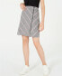 Bar Iii Women's Zipper Detail Plaid Skirt Black Red Multi 12