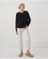 Фото #2 товара Organic Cotton Relaxed Slub Gathered Long Sleeve Top