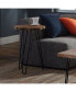Фото #2 товара Hairpin Natural Live Edge Wood with Metal 20" Round End Table