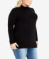 Фото #3 товара Plus Size Everly High Rolled Neck Tunic Top