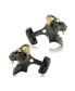 Men's Sterling Silver Black and Gold-tone Panther Cufflinks