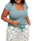 ფოტო #2 პროდუქტის Caileigh Women's Plus-Size Pajama T-shirt & Jogger Set