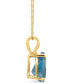 Blue Topaz Pendant Necklace (1-3/8 ct.t.w) in 14K Yellow Gold
