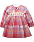 ფოტო #1 პროდუქტის Baby Girls Harvest Smocked Long Sleeve Plaid Dress