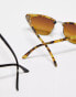 Фото #6 товара ASOS DESIGN 2 pack retro sunglasses in black and tort