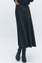 Zw collection leather effect midi skirt