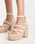 Фото #1 товара Rule London Exclusive Hayes strappy platform espadrilles in off white