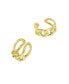 ფოტო #1 პროდუქტის Women's Figaro 14K Gold Plated Chain Ear Cuff Earrings
