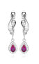 Silver earrings with rubies and zircons SVLE0660SH8R100