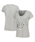 ფოტო #1 პროდუქტის Women's Heather Gray Mickey & Friends Scoop Neck T-shirt