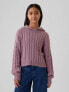 Фото #1 товара Kids Cable-Knit Cropped Sweater