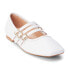 Matisse Nova Ballet Womens White Flats Casual NOVA-100