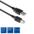 ACT AC3030 - 1 m - USB A - USB B - USB 2.0 - 480 Mbit/s - Black