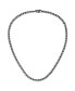 Stainless Steel Brushed Black IP-plated Curb Chain Necklace