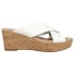 CL by Laundry Dream Day Platform Wedge Womens White Casual Sandals IDAA27EPS-10