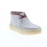 Clarks Wallabee Cup Boot 26167977 Mens White Suede Lace Up Chukkas Boots 9.5 - фото #2