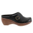 Фото #1 товара Softwalk Macintyre S2361-001 Womens Black Wide Leather Clog Flats Shoes 12