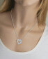 ფოტო #2 პროდუქტის Diamond Heart Pendant Necklace (1/2 ct. t.w.) in 14k White Gold, 16" + 2" extender