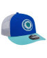 Men's Blue Seattle Sounders FC Throwback Trucker Low Profile 9FIFTY Snapback Hat Синий, OS - фото #3