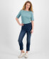 ფოტო #1 პროდუქტის Women's Mid-Rise Pull-On Capri Jeans Leggings, Created for Macy's