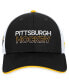 Фото #4 товара Men's Black Pittsburgh Penguins Authentic Pro Rink Trucker Adjustable Hat