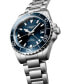 ფოტო #1 პროდუქტის Men's Swiss Automatic HydroConquest GMT Stainless Steel Bracelet Watch 41mm
