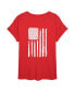 Hybrid Apparel Trendy Juniors Flag Graphic Oversized Tee Красный, L - фото #3