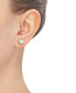 ფოტო #3 პროდუქტის Jade (6mm) Button Knot Stud Earrings in 10k Gold