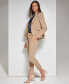 ფოტო #7 პროდუქტის Women's Twill Puffed-Sleeve One-Button Blazer