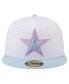 Фото #3 товара Men's White/Light Blue Dallas Cowboys 2-Tone Color Pack 59Fifty Fitted Hat